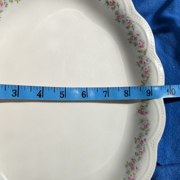 Vintage Johnson Bros Old English Oval Platter Pink Roses - Picture 8 of 8